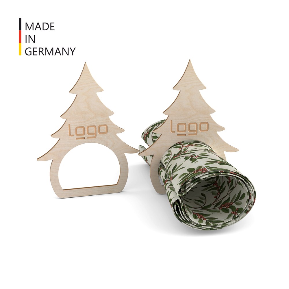 Serviettenring "Tannenbaum" 4-er Set (FSC® zertifiziert)Birke