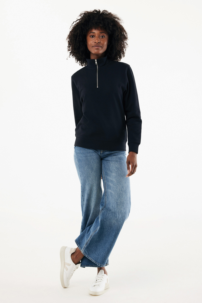 IQONIQ Elgon Quarter-Zip-Sweater aus rec. Baumwolle