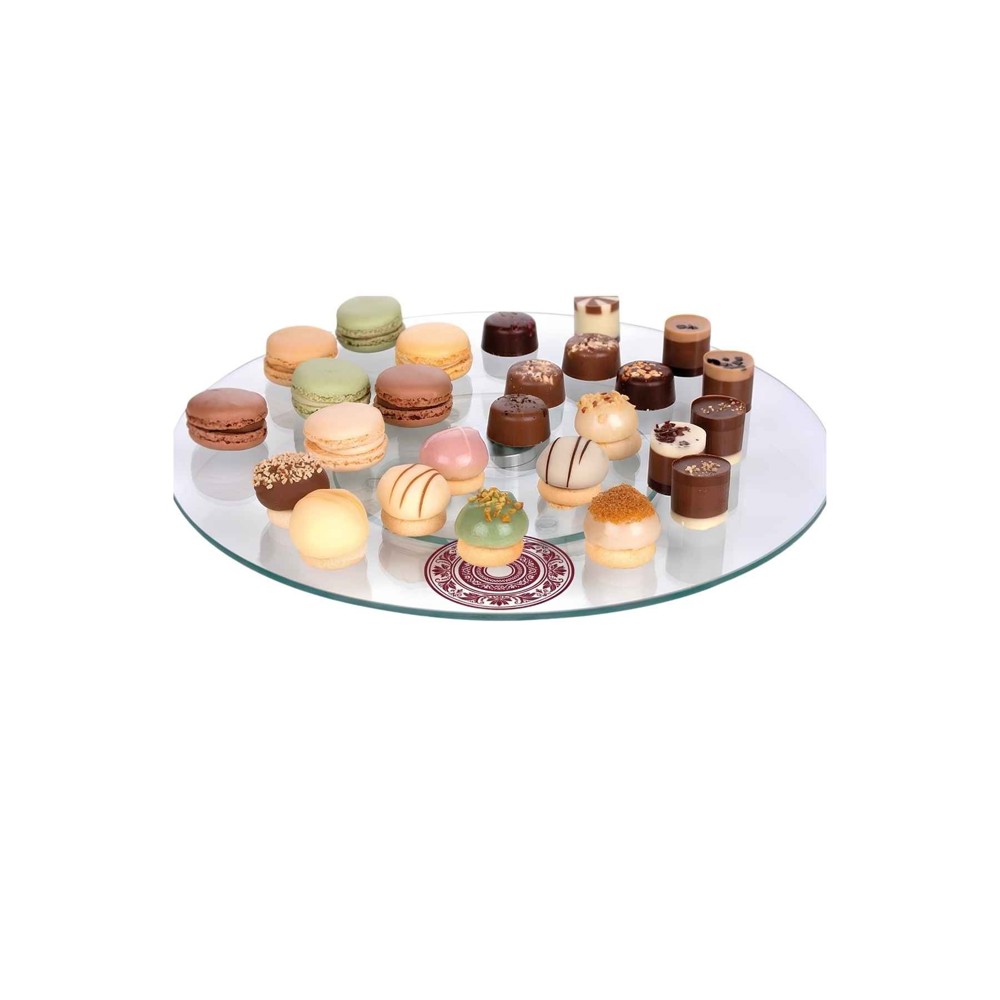 ALPINA Rotating Cake Plate Glass Ø32.2cm- Weiß