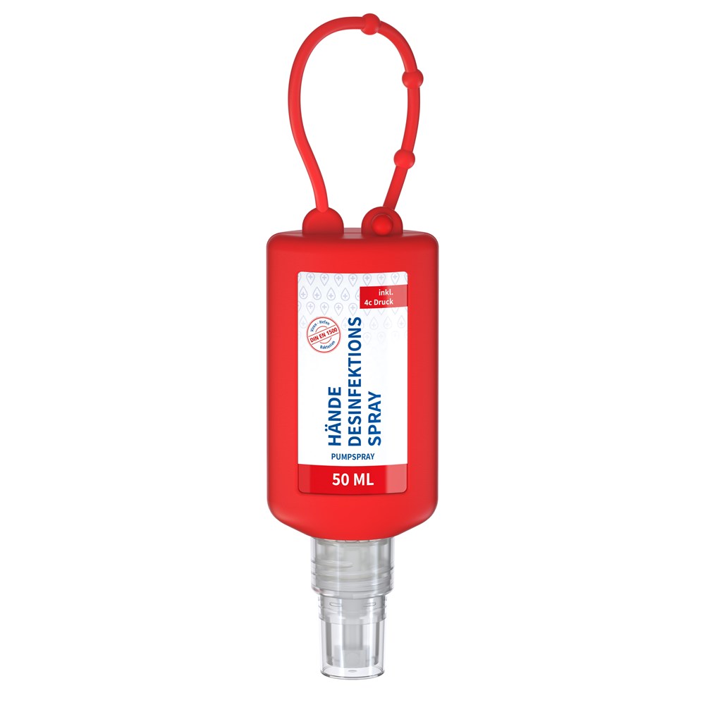 Hände Desinfektionsspray (DIN EN 1500) - rot