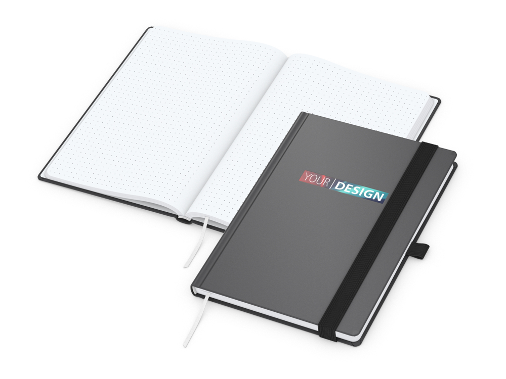 Notizbuch Vision-Book EXPRESS, A5, White, Punktraster, anthrazit