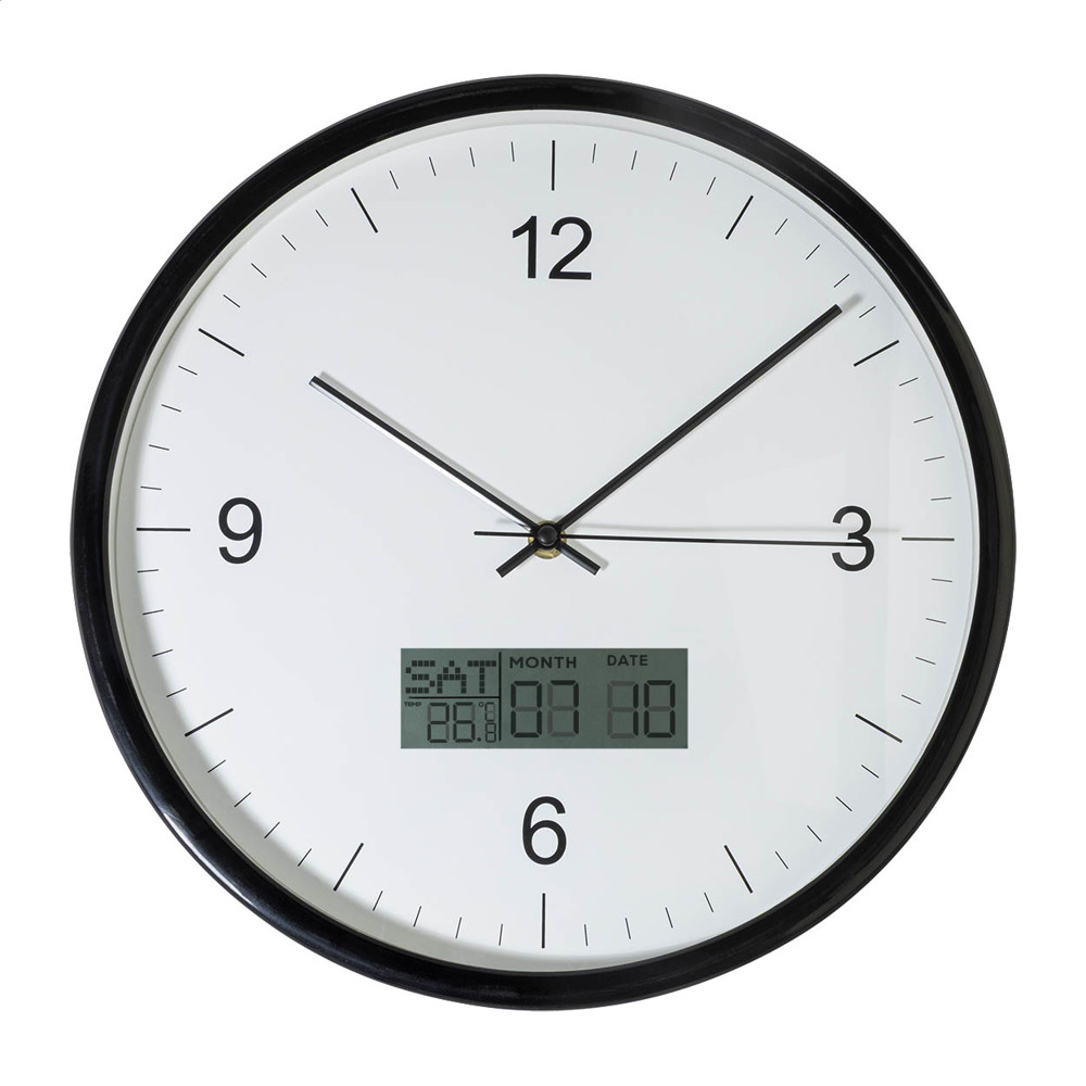 Tempora - Wanduhr aus RPP - Schwarz