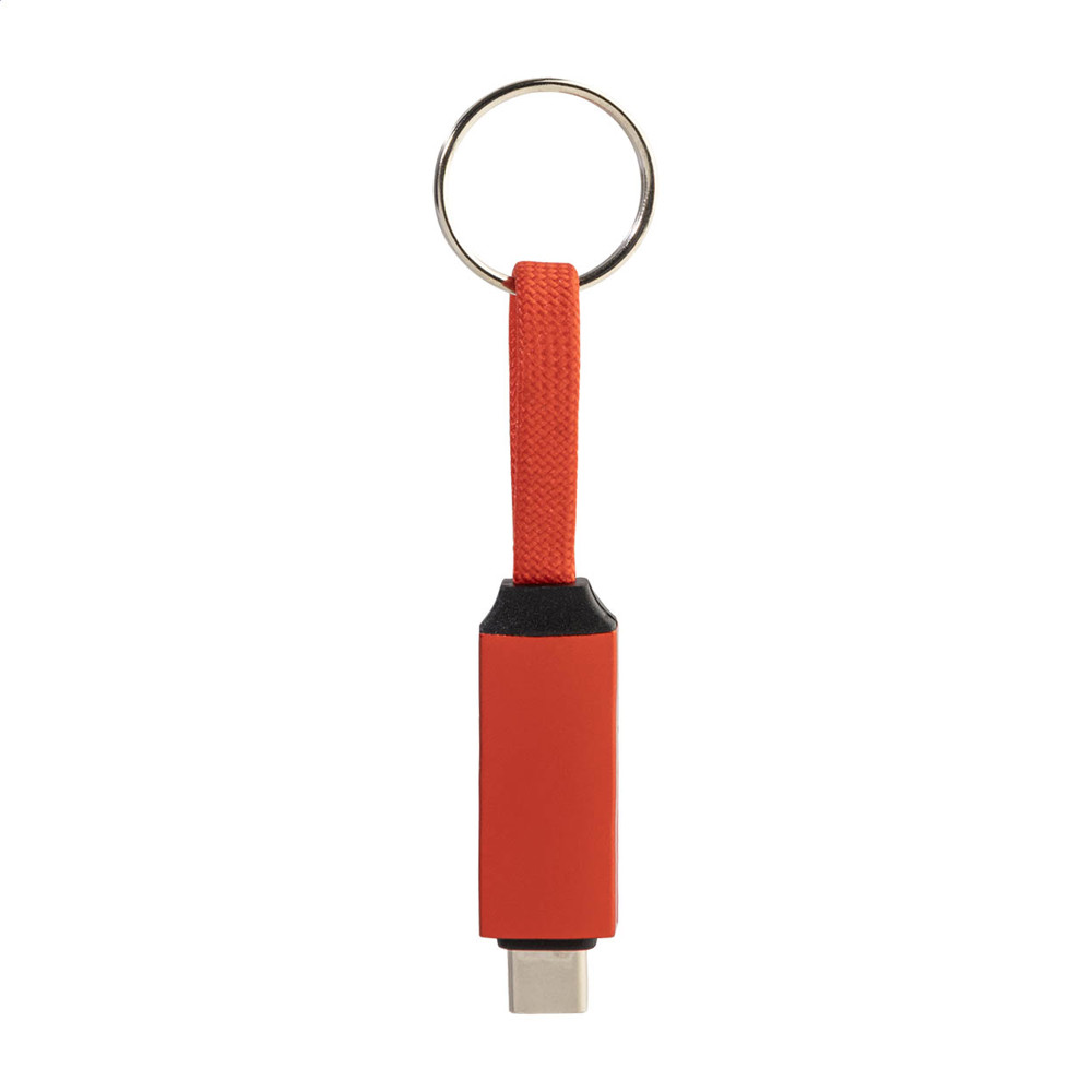 Keycab - Schlüsselanhänger mit 60W USB-C-Kabel - rot