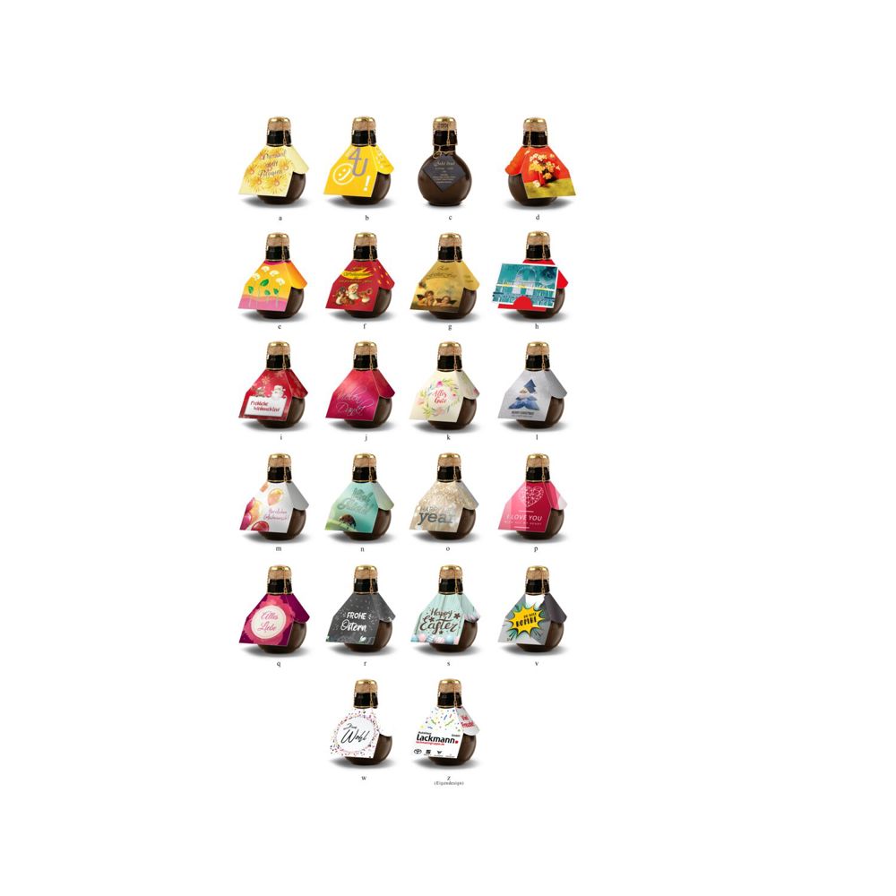 Kleinste Sektflasche der Welt! Blumengesteck - Inklusive Geschenkkarton in Gelb, 125 ml