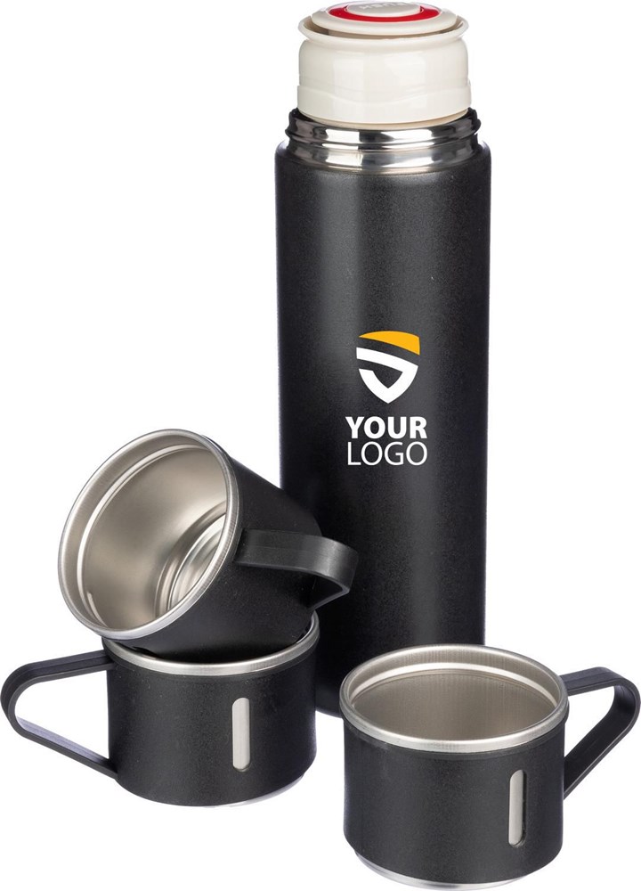 Thermosflaschen-Set | Edelstahl | 420 ml + 2 Becher