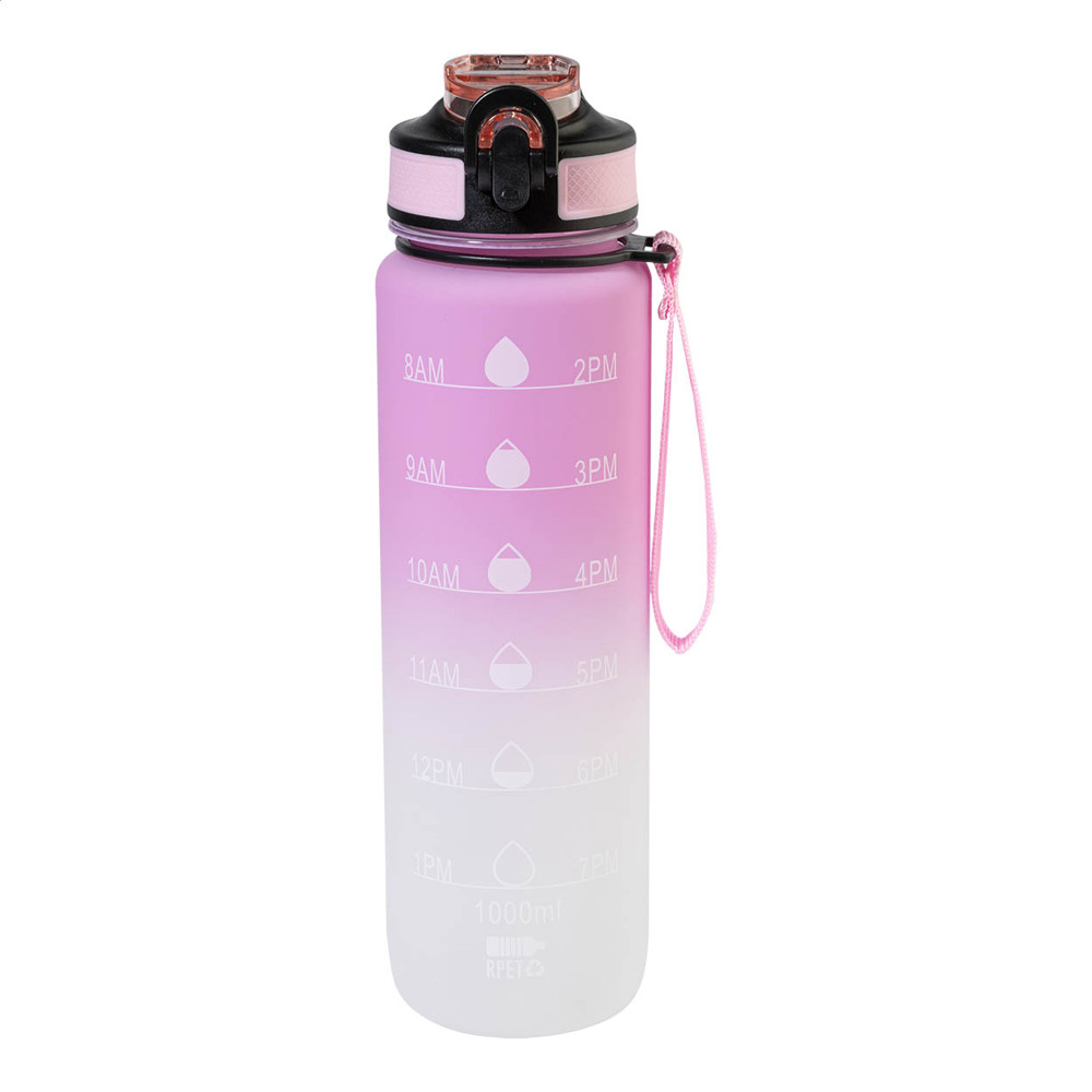 Sipgrade - RPET Flasche mit Motivationsanzeige - Rosa