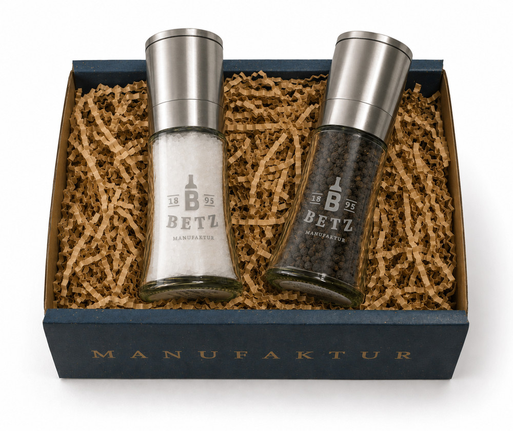 Keramikmühlen-Set Salz & Pfeffer, sandgestrahlt