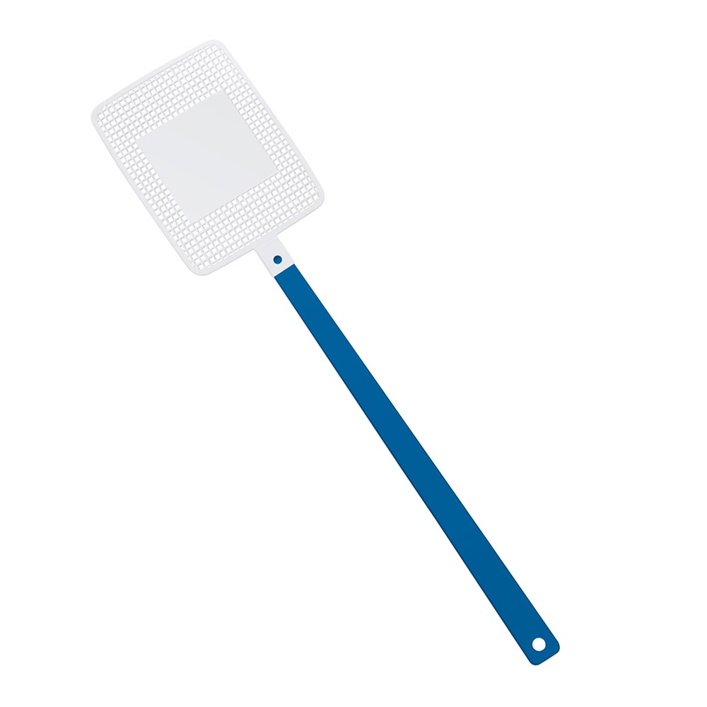 Fliegenklatsche "Rechteck" - blau/weiß