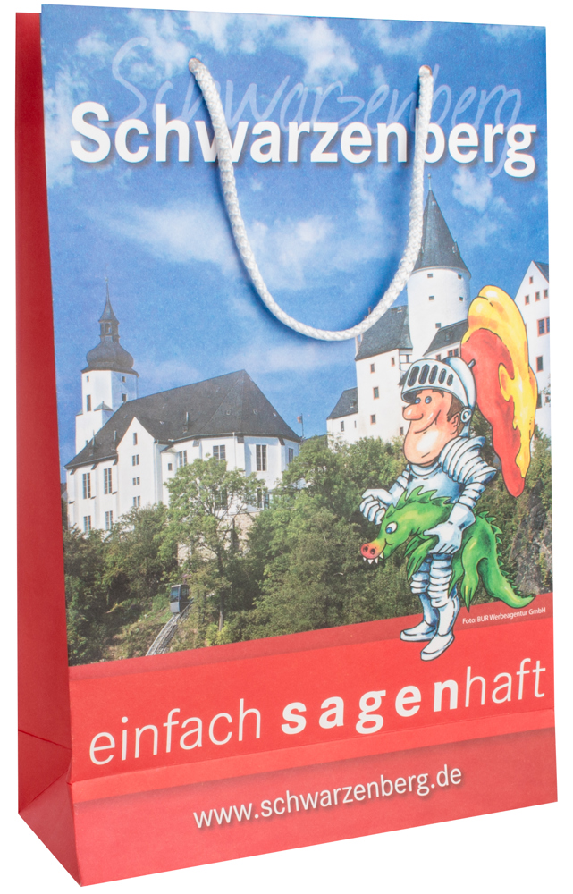 Tragetasche basic 5 mit Baumwollkordeln - 3 farbig
