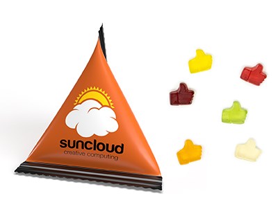 Mini Tetraeder Fruchtgummi