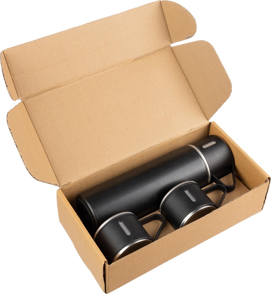 Thermosflaschen-Set | Edelstahl | 420 ml + 2 Becher