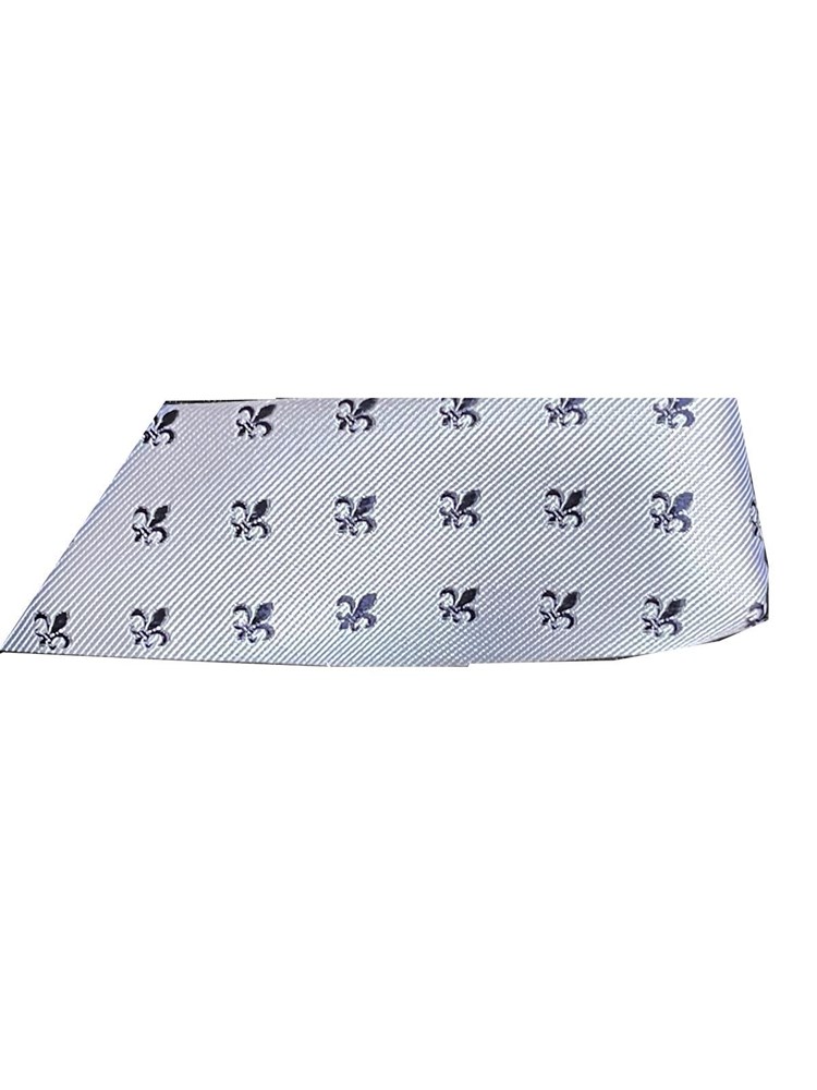 Einstecktuch für Herren aus 100% Seide - Elegantes Tuch für Anzug oder Sakko - Einstecktücher - 25 x 25 cm - weiß blau