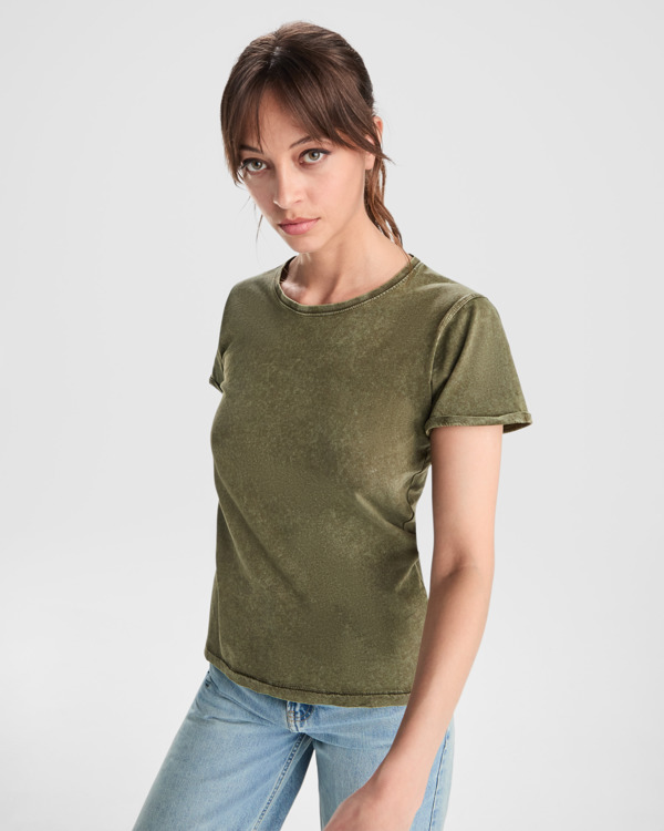 T-SHIRT HUSKY WOMAN S/L DARK MILITARY-GREEN