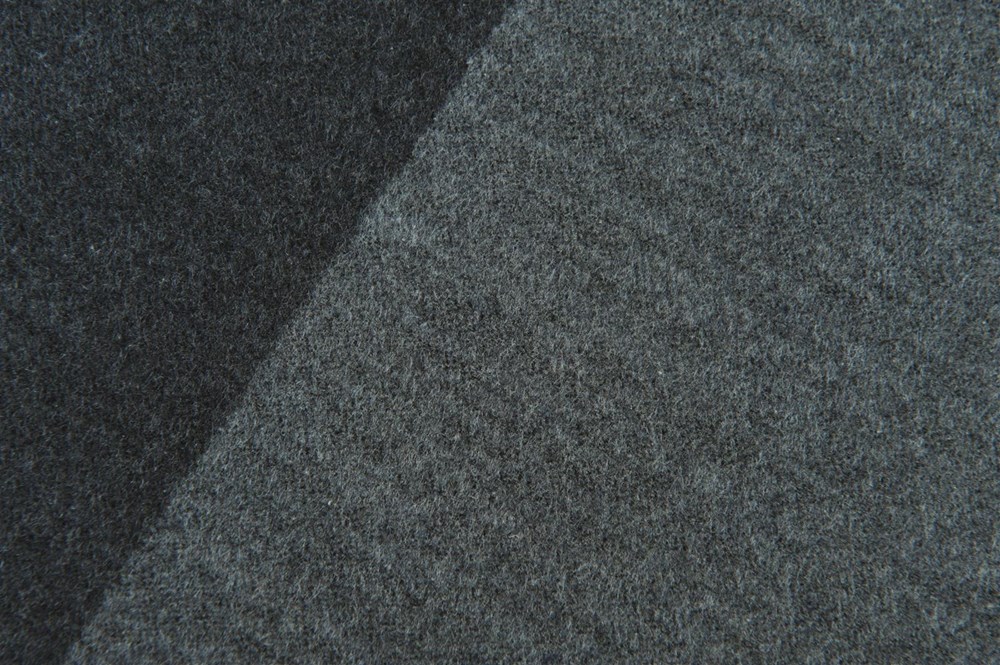Winterschal unisex aus 100% gebrushter Seide, Seidenschal für Damen und Herren - Schal für Herbst und Winter - Größe 30 x 180 cm - Grau Schwarz