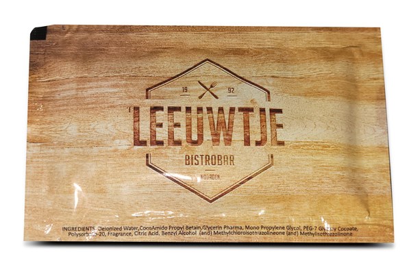 Feuchttücher full color bedruckt mit Logo 60x100 mm / pro 100 St.