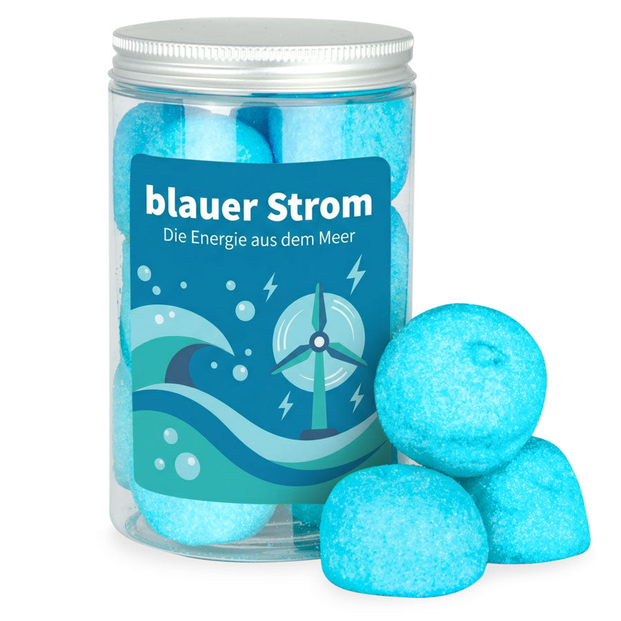 Naschdose M blaue Speckbälle