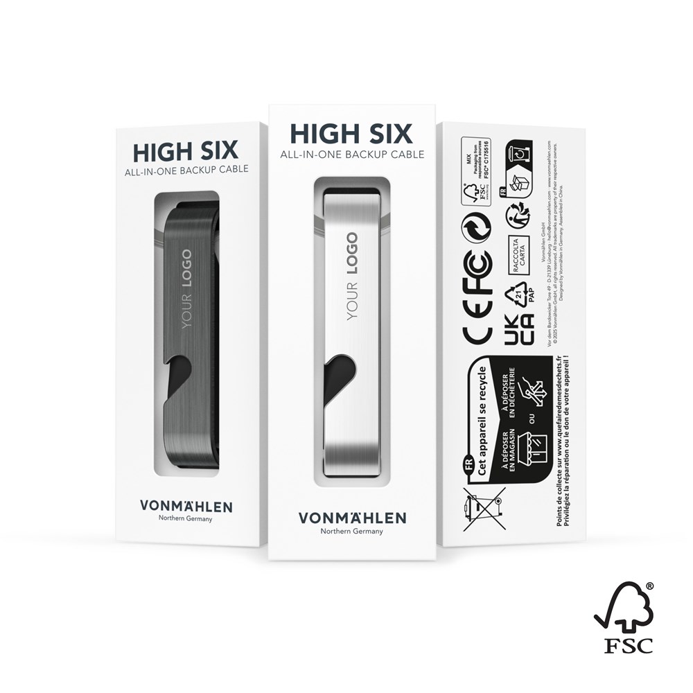 High Six - Das All-in-One Backup-Kabel - Schwarz