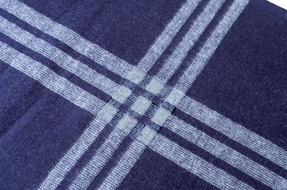 Winterschal für Damen und Herren - Flauschiger Winterschal für Herbst und Winter - Kaschmir feeling - 30 x 180 cm - Blau Grau