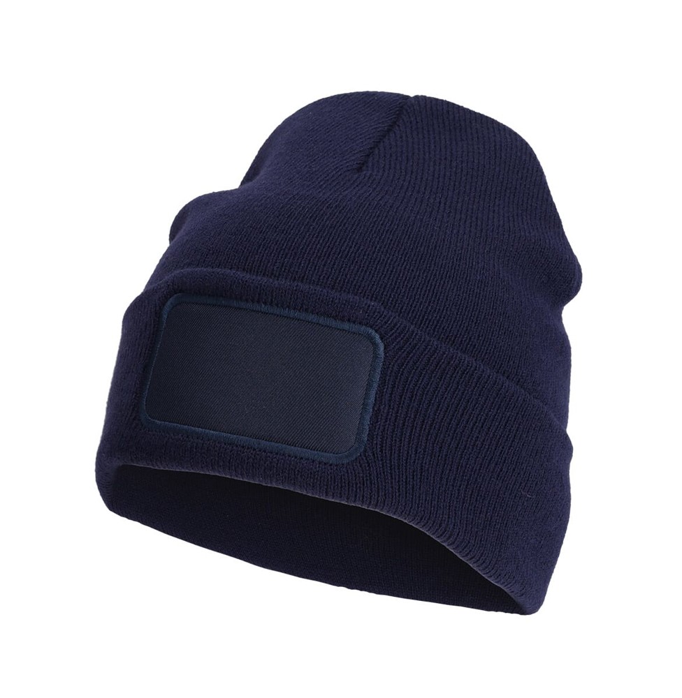 Nilton's Strickmütze mit Label - Navy (PMS 533c) / Navy