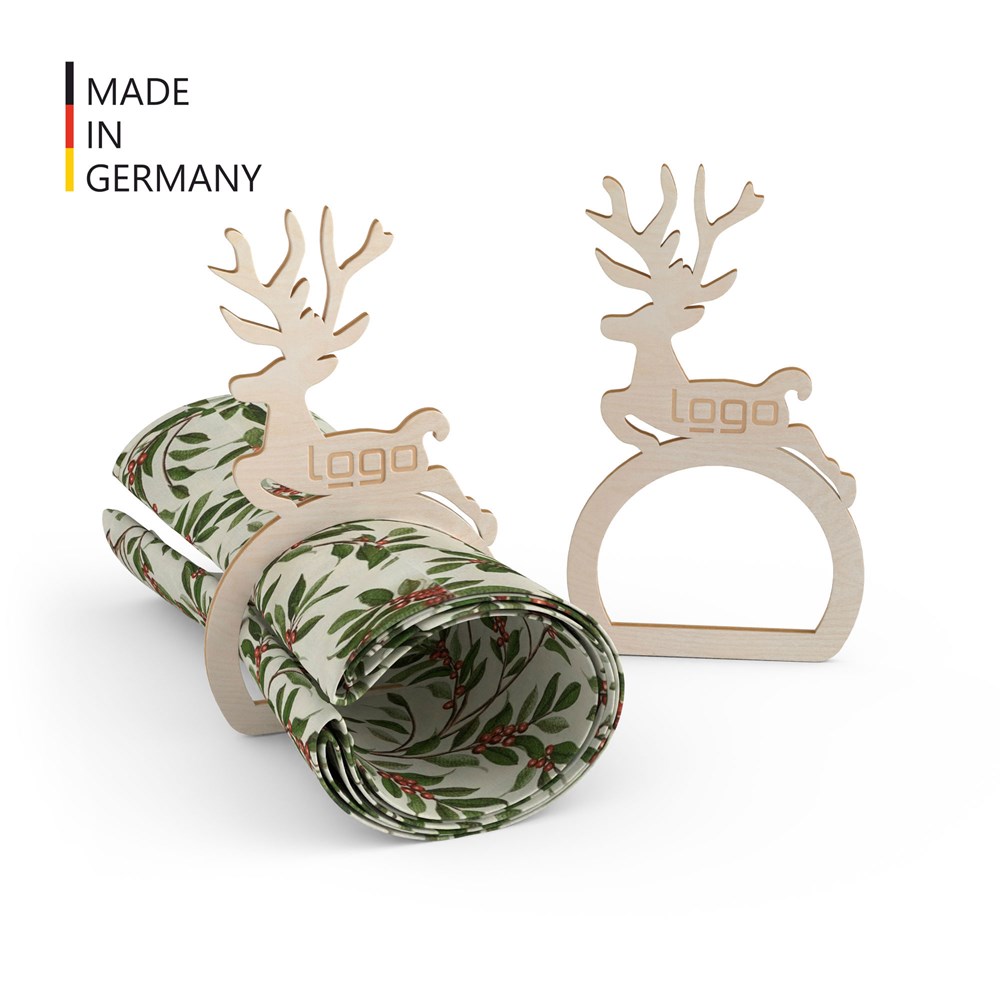 Serviettenring "Rentier" 4-er Set (FSC® zertifiziert)Birke