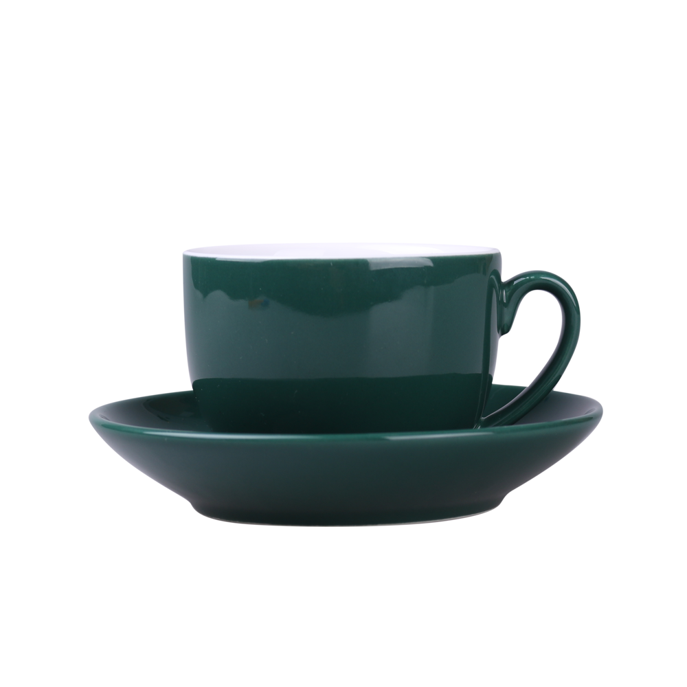 Tasse Sonata Premium 220ml dunkelgrün/weiß