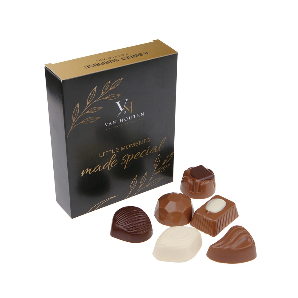 Schachtel mit 6 belgischen Pralinen