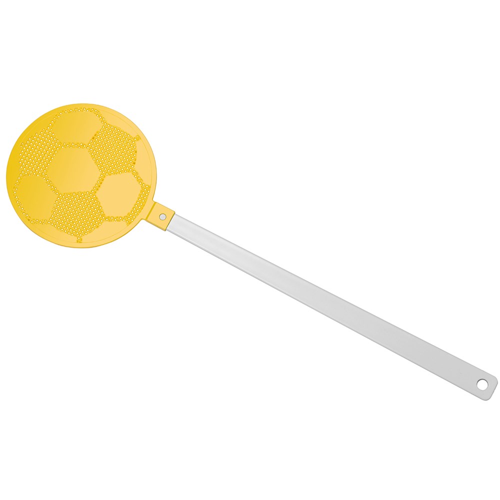 Fliegenklatsche "Fußball" - weiß/gelb