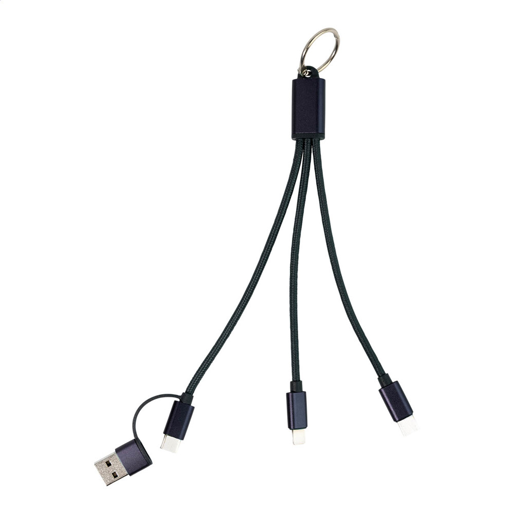 Rafob - USB-Ladekabel mit Schlüsselanhänger - dunkelblau