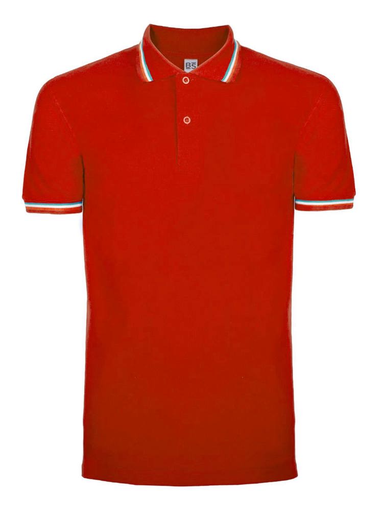 BS Italy Polo, 200 g/m2, 100 % Baumwolle - Rot (PMS 186c)