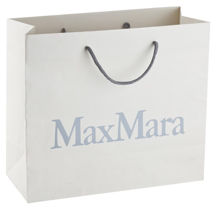 Luxus-Papiertasche  25,5x7x21,5 cm - Natürlich Weiß Kraft
