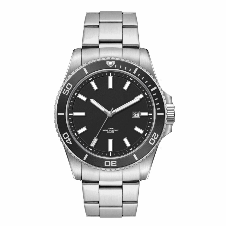 Armbanduhr Georgia - Silber Schwarz