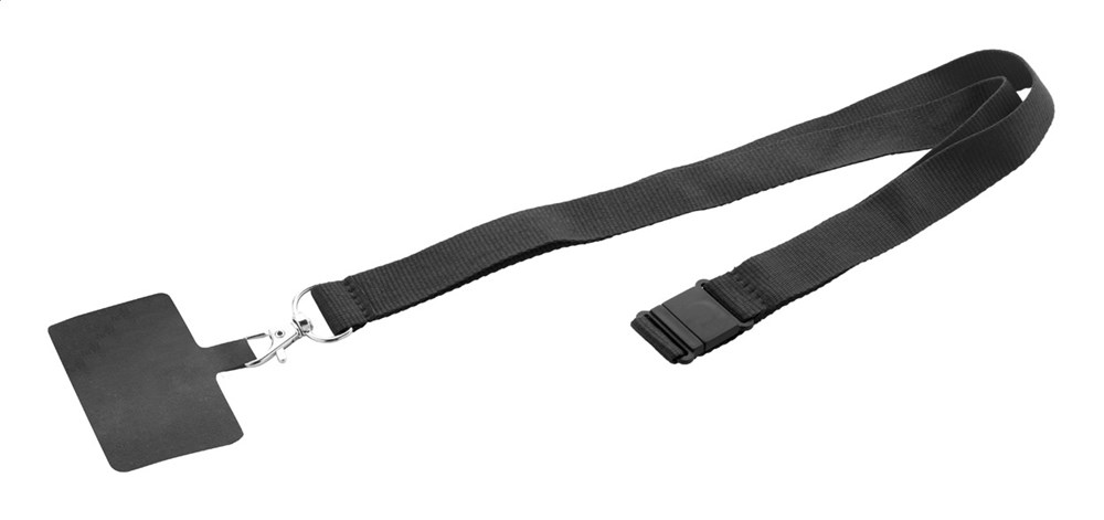 Revent Call - RPET-Handyhalter-Lanyard - schwarz
