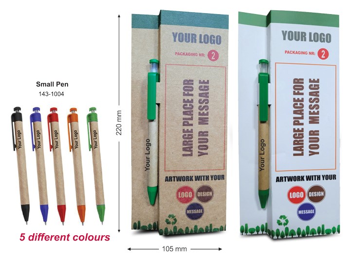 Nachhaltiger Plant-a-Tree Mini-Stift mit Samenkapsel – Inklusive bedruckter Präsentationskarte