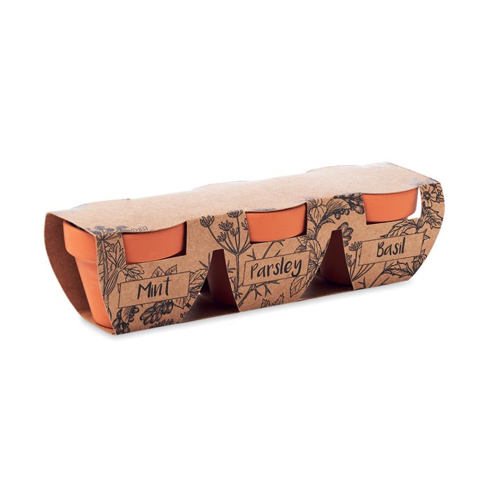 FLOWERPOT - Terracotta-Set Kräuter