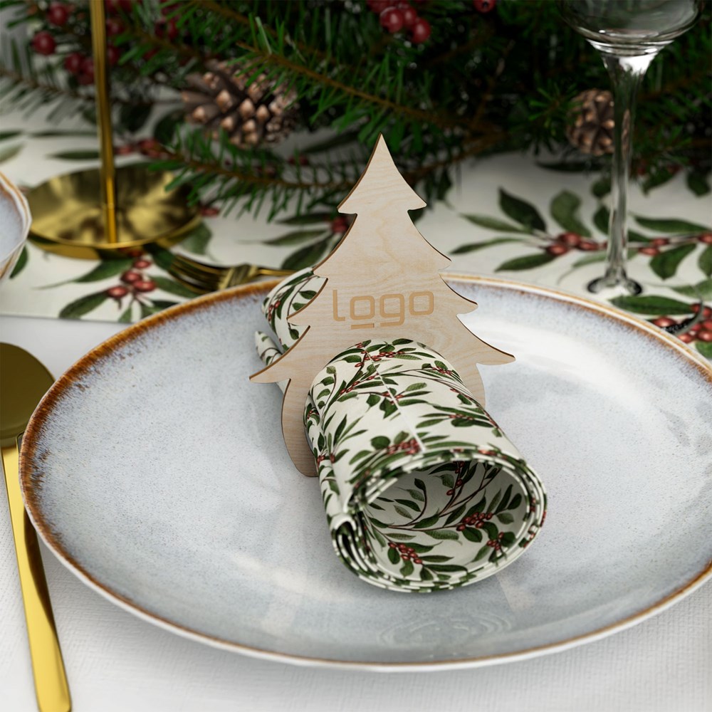 Serviettenring "Tannenbaum" 4-er Set (FSC® zertifiziert)Birke