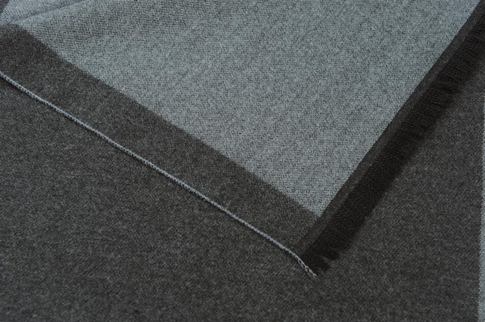 Winterschal für Damen und Herren - Flauschiger Winterschal für Herbst und Winter - Kaschmir feeling - 30 x 180 cm - Grau Anthrazit