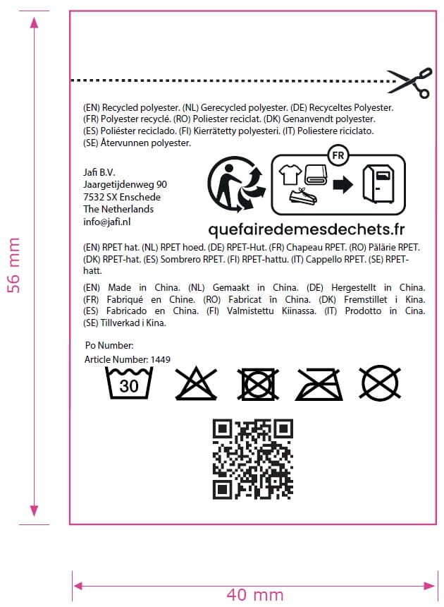 Nilton's Strickmütze mit Label 100% rPET