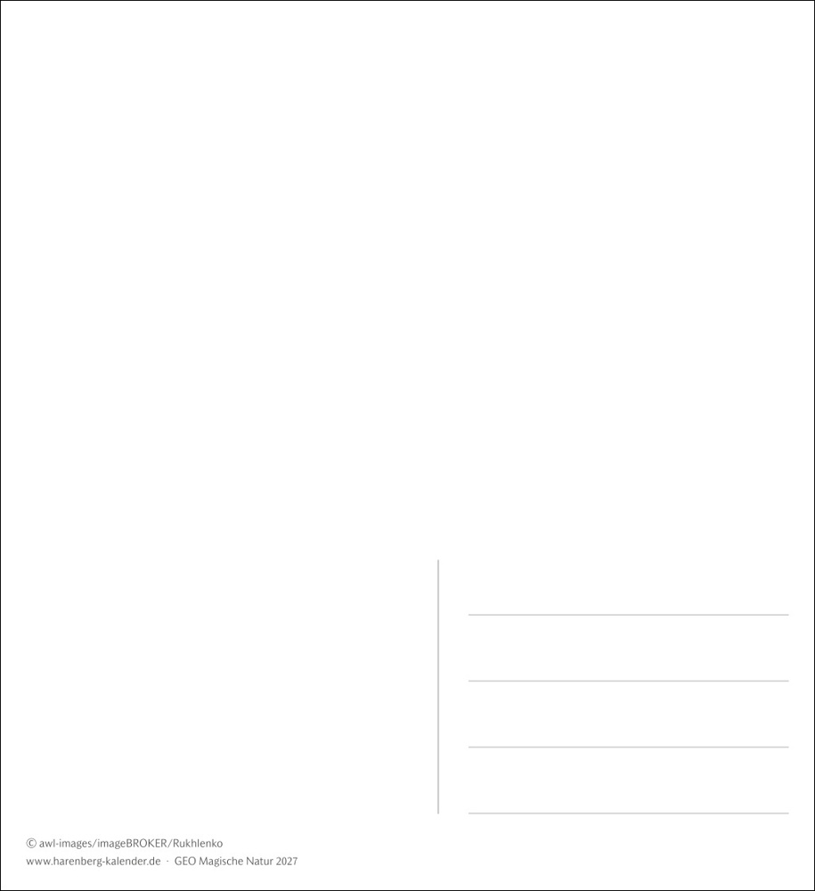 GEO Magische Natur Postkartenkalender