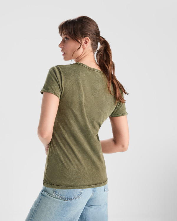 T-SHIRT HUSKY WOMAN S/L DARK MILITARY-GREEN