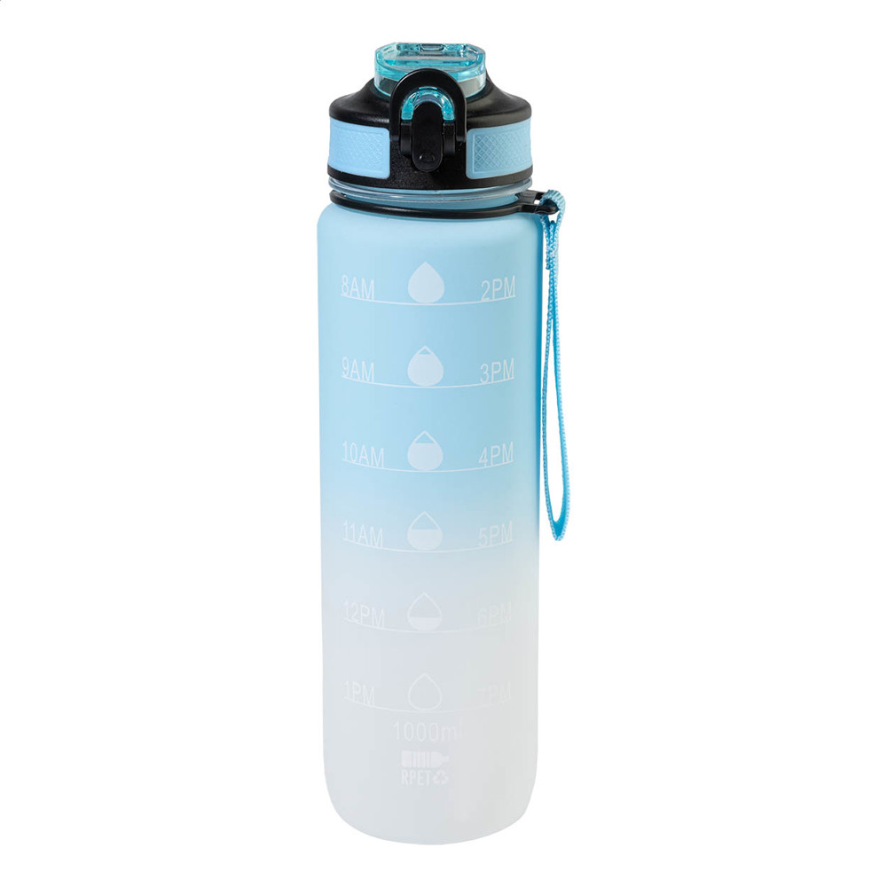 Sipgrade - RPET Flasche mit Motivationsanzeige - hellblau