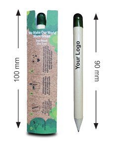 Nachhaltiger Plant-a-Tree Mini-Stift mit Samenkapsel – Inklusive bedruckter Präsentationskarte