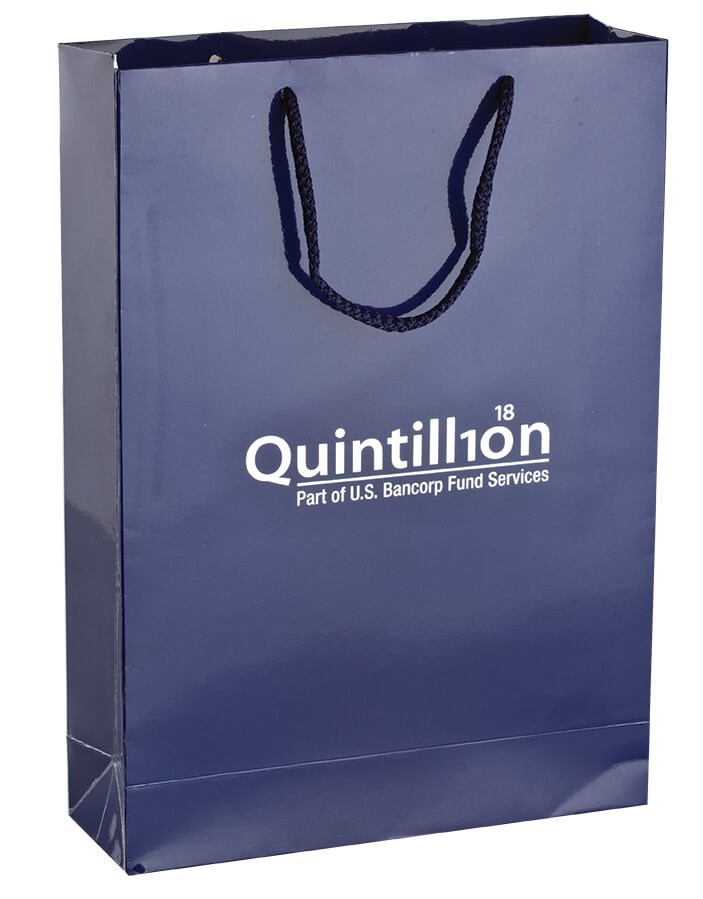 Luxus-Papiertasche  10,5x5,5x15,5 cm - Natürlich Weiß Kraft