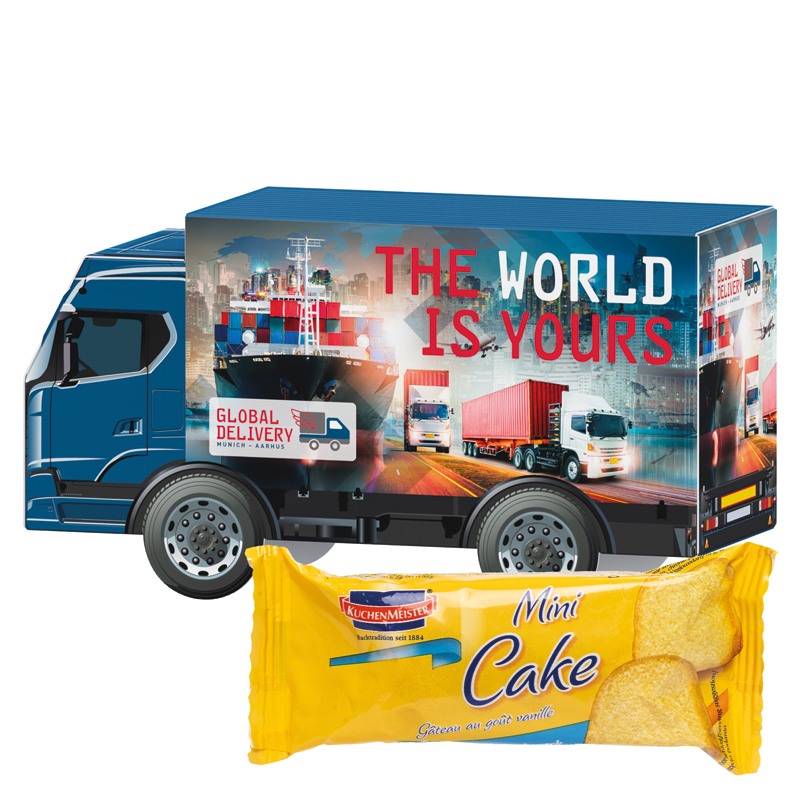 3D-Präsent LKW, KuchenMeister Rührkuchen