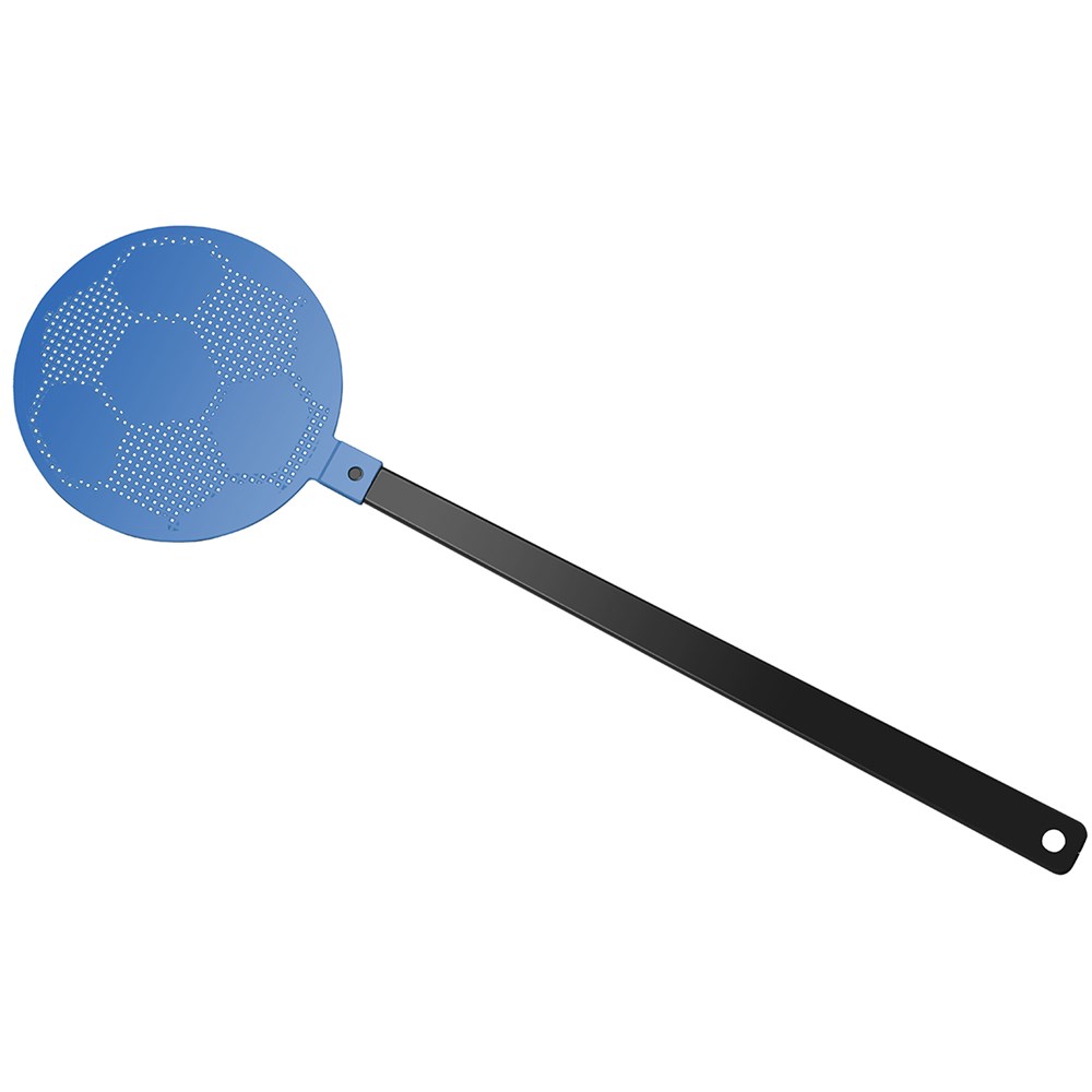 Fliegenklatsche "Fußball" - schwarz/blau