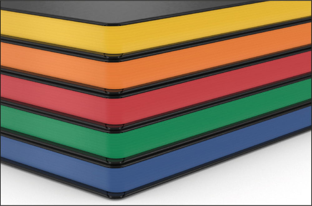 Notizbuch Color-Book, A4, Winkelkaro, orange, Siebdruck-Digital