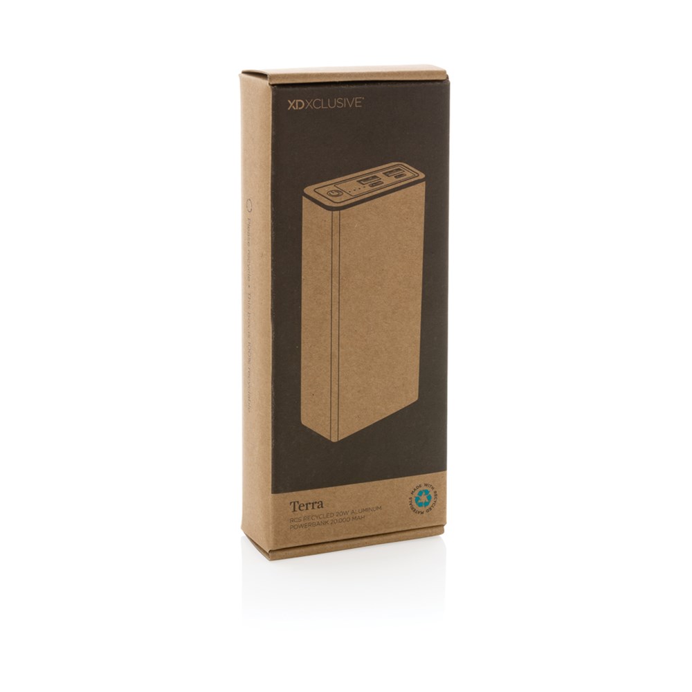 Terra 20.000mAh 20W Powerbank aus RCS recyceltem Aluminium