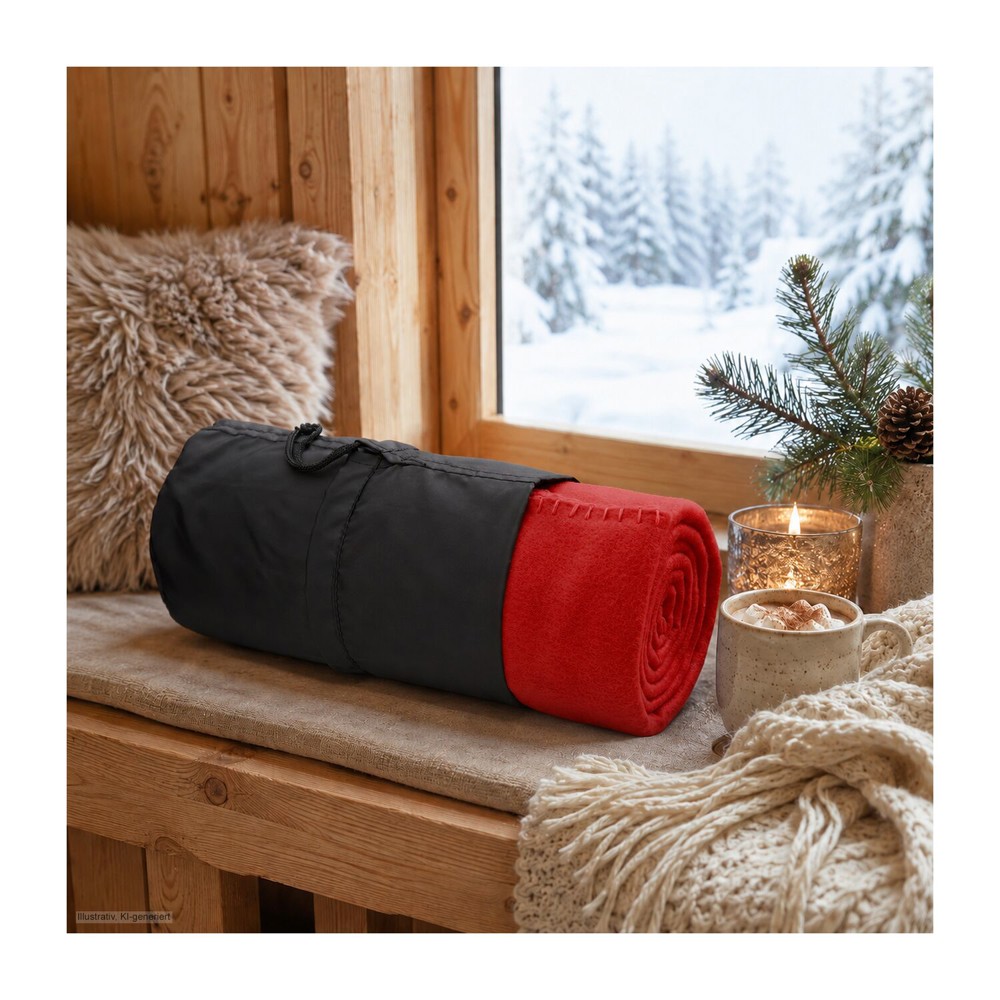 Fleecedecke Basic rot - 120 x 150 cm, 180 g/m²