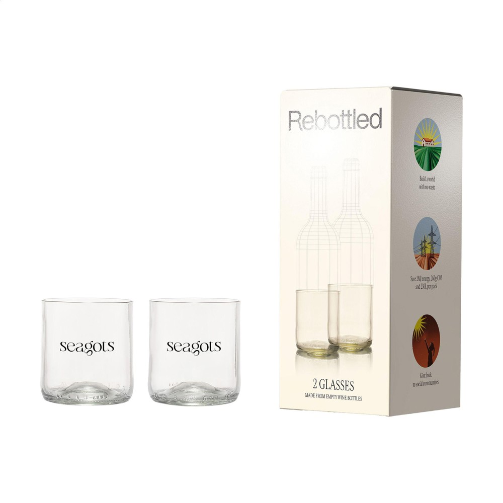 Rebottled® Short Tumbler 2-pack Trinkgläsern