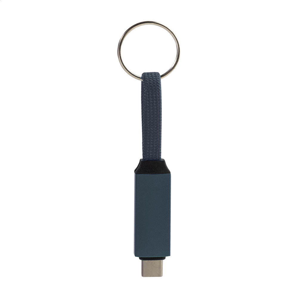 Keycab - Schlüsselanhänger mit 60W USB-C-Kabel - dunkelblau